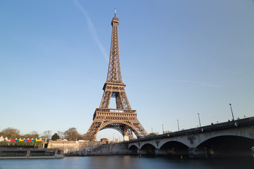 The famous Eiffel Tower in Paris, France