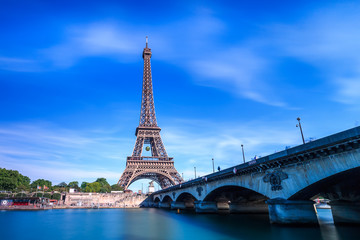 The famous Eiffel Tower in Paris, France