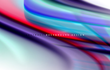 Abstract background - fluid color gradient waves, with dynamic motion line effect. Vector Illustration For Wallpaper, Banner, Background, Card, Book Illustration, landing page