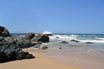 Fototapeta na wymiar rocks and the sea in a beach of Australia