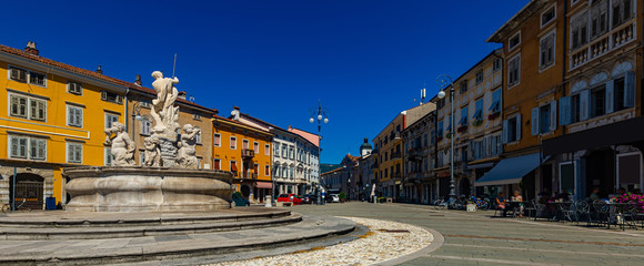 View of Victory Square, Gorizia, Italy - obrazy, fototapety, plakaty