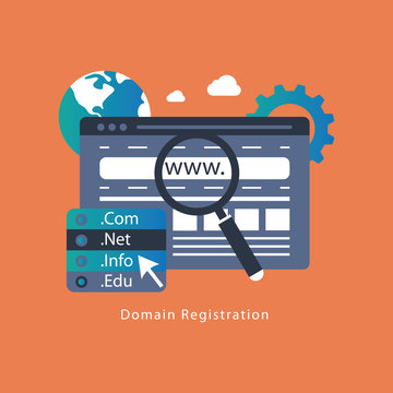 Domain Name Registration concept