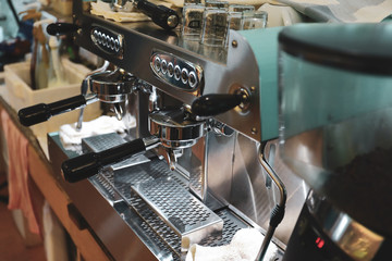 coffee machine in cafe restaurant