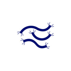 Fototapeta na wymiar Virus logo design template, Danger bacteria vector icon illustration isolated, Icon symbol