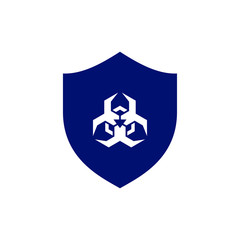 Virus logo design template, Danger bacteria vector icon illustration isolated, Icon symbol