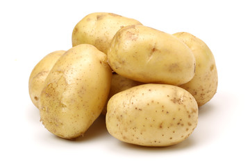 New potato isolated on white background