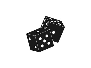 Dice, game, casino icon. Vector illustration. Gambling.