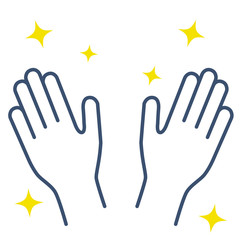 手洗い　きれいな手　イラスト