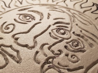 Making a bas-relief of foam