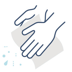 Fototapeta premium ハンドタオル 手を拭く イラスト