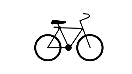 Cycling Icon  Simple flat symbol. Perfect Black