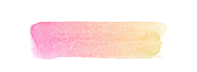 Colorful watercolor isolated brush. Beautiful watercolor brush for painting