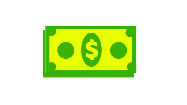 green doller sign graphic note illustration