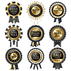 Fototapeta premium ビジネス用ロゼットタイプのラベルセット