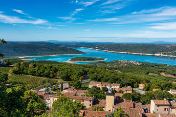Aiguines in Verdon Gorge in French Alps, Provence, France