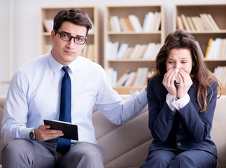 Medical concept with psychologist visit