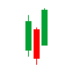 candlestick trading icon template vector