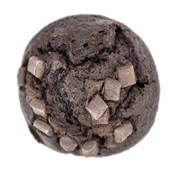 Naklejka premium Some Chocolate Muffins isolated on white (selective focus)