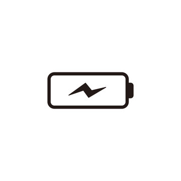 Simple battery flat icon design vector
