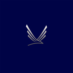 wing logo bird aviation fly design