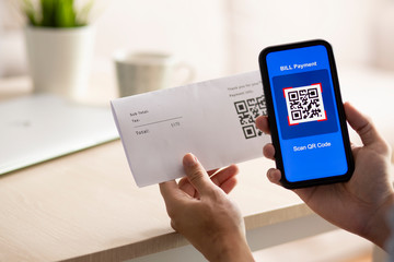 Using Smartphone Scanning QR Code for bill payment option