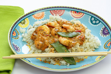 rougail de crevettes et riz 