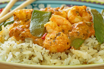 rougail de crevettes et riz 