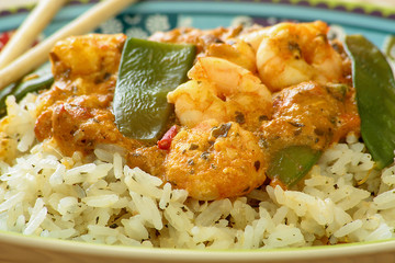 rougail de crevettes et riz 