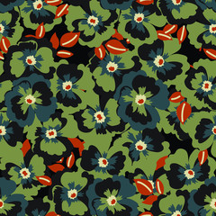 Vector illustration of a beautiful floral bouquet. Liberty style. fabric, covers, manufacturing, wallpapers, print, gift wrap.