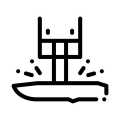 Blade Production Icon Vector. Outline Blade Production Sign. Isolated Contour Symbol Illustration