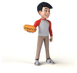 Fun 3D Asian teenager with a manga style