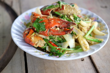 This is Stir Fried Crab with Curry Powder
