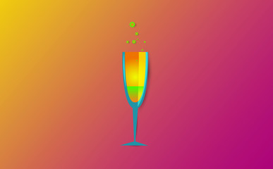 wine glass icon vector illustration isolated