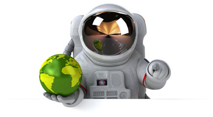 Fun astronaut - 3D Illustration