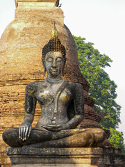 Une des nombreuses représentation de Bouddha des temples de Sukhothaï (première capitale du Siam) en Thaïlande.