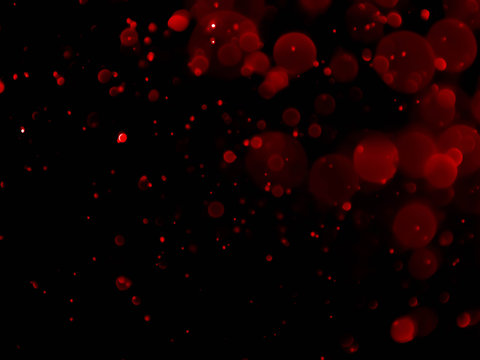 red bokeh background with soft blur bokeh light.