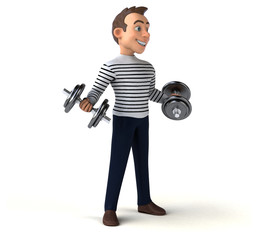 Fun 3D cartoon casual character