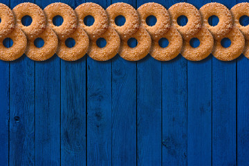 seamless sugar cookies mockup on wooden background