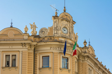 Post Office building in Bolzano in Trentino Alto Adige, Italy. Historical building