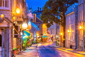 Naklejka premium Old town area in Quebec city, Canada