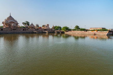 Fototapeta premium Kusum Sarovar on the holy Govardhan Hill. India