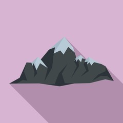 Swiss mountains icon. Flat illustration of swiss mountains vector icon for web design