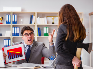 Office conflict between man and woman