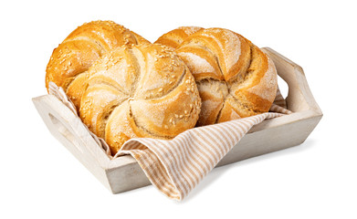 Tasty fresh buns with sesame seeds