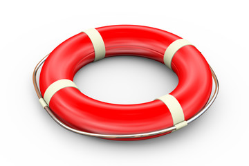 3d render of life preserver lifebuoy ring