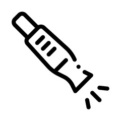 Hunting Whistle Icon Vector. Outline Hunting Whistle Sign. Isolated Contour Symbol Illustration