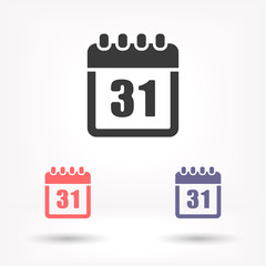 Calendar vector icon , lorem ipsum Flat design