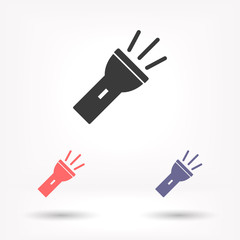 Flashlight vector icon , lorem ipsum Flat design