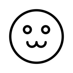 Fototapeta premium cute expression icon with outline style. Suitable for website design, logo, app and ui.