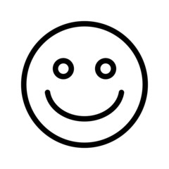 smile expression icon with outline style. Suitable for website design, logo, app and ui.